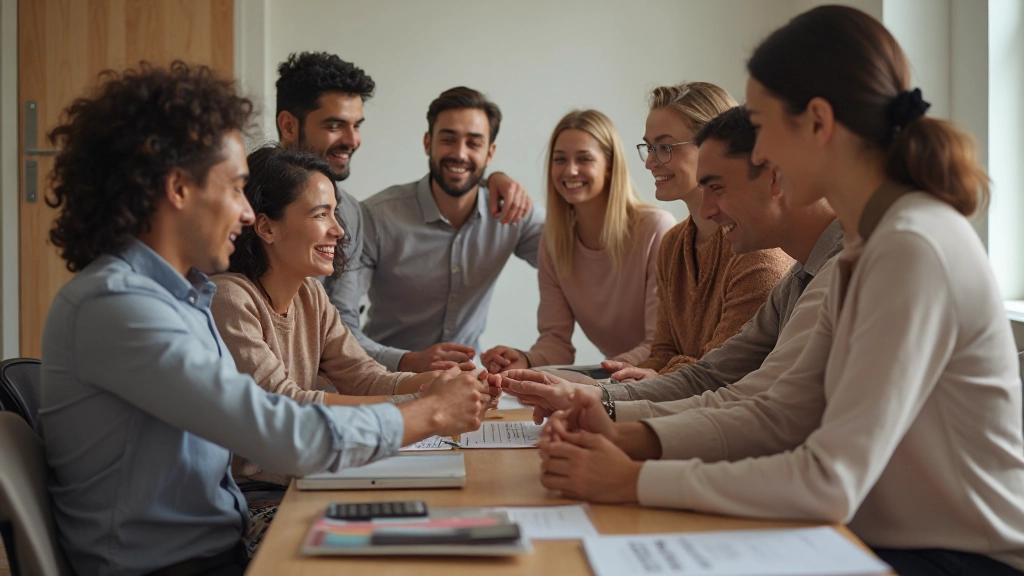 Профессиональное фото группы людей, поддерживающих друг друга и работающих вместе над общей целью